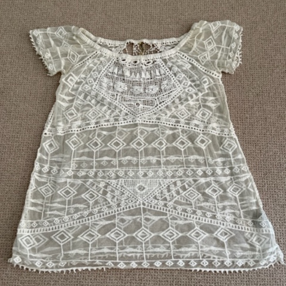 Sheer off White Swim Coverup